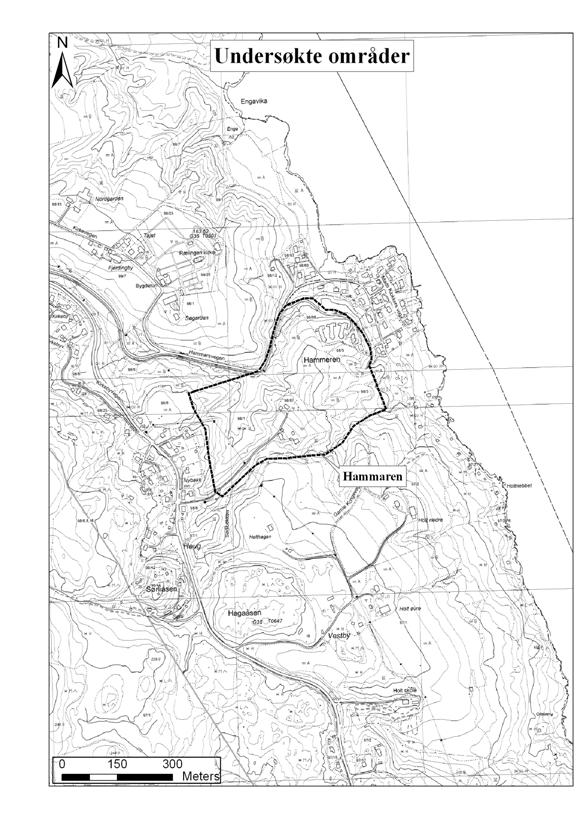 Fig. 2b Kart med det undersøkte området