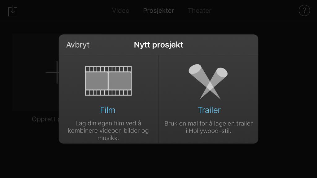 Trykk på det valgte tema og trykk på opprett øverst i hjørnet. De varer ca 1min.