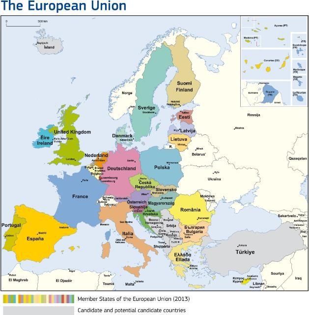 Påvirkningsarbeidet overfor EU Klima- og miljødepartementets strategi 2014 Kart: European Commission Audiovisial Service 1.