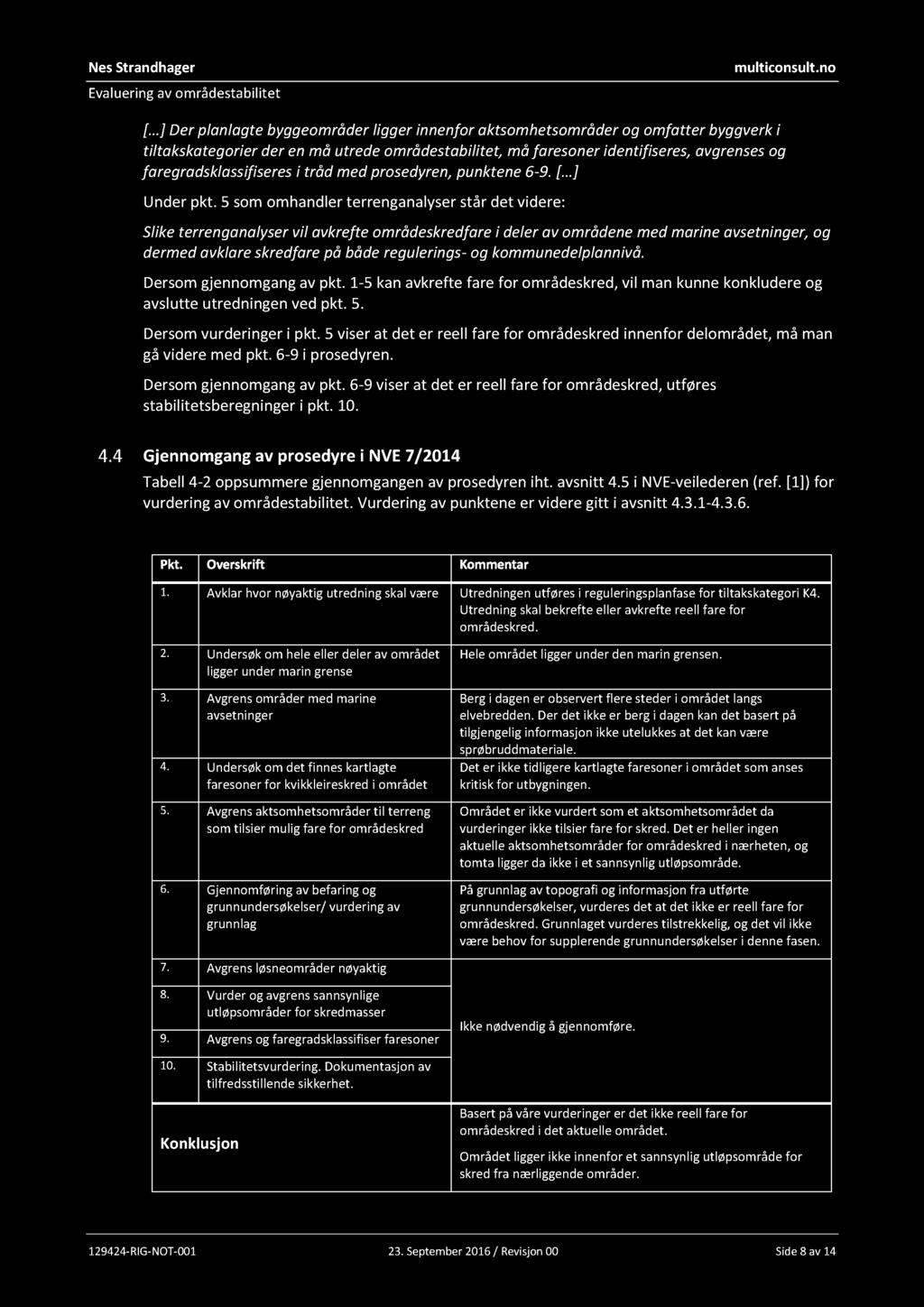 [ ] Der planlagte byggeområder ligger innenfor aktsomhetsområder og omfatter byggverk i tiltakskategorier der en må utrede områdestabilitet, må faresoner identifiseres, avgrenses og