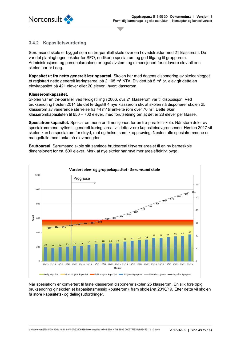 Oppdragsnr. : 516 55 3 Dokumentnr.: 1 Versjon: 3 Fremtidig barnehage - og skolestruktur Konsepter og konsekvenser 3.4.