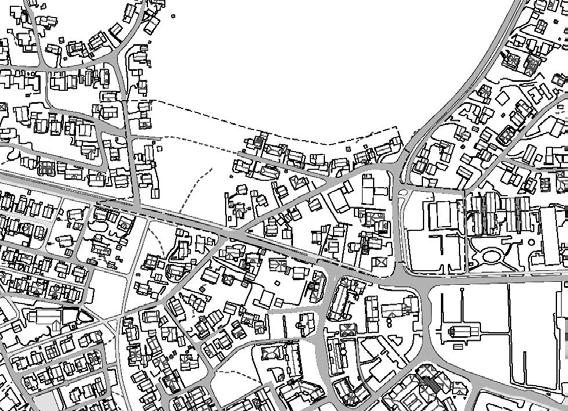 Planområde for privat detaljregulering av Bøveien 11 m.fl er markert med blå heltrukken linje.