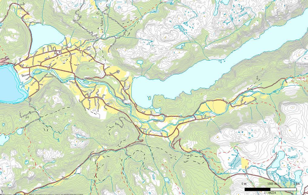 På den 13,5 km lange strekninga frå sjøen og opp til vandringshinderet ved Rusteinen ovanfor Nes renn Storåna relativt roleg. Høgdeskilnaden er 145 meter og gjennomsnittleg stigning er dermed 1,1 %.