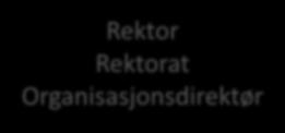 Effektiv fusjonsorganisasjon Rektor Rektorat Organisasjonsdirektør ORGANISASJONSPROSJEKTET