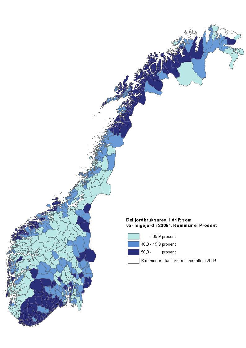 Jordbruk og miljø Rapportar 48/21 Jordbruksareal i drift per jordbruksbedrift har auka frå 76 dekar i 1979 til 212 dekar i 29.