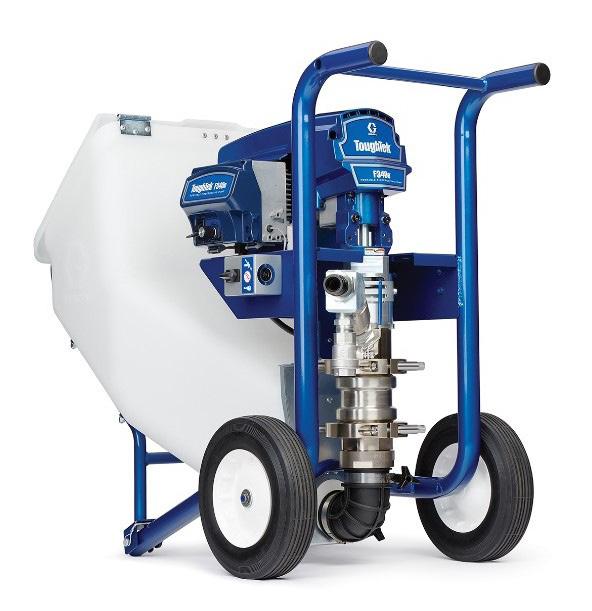 Graco toughtek f340 fireproofing sprayers Stempelpumpeteknologi håndterer enkelt brannsikringsmaterialer Prosjekter gjøres raskere med høytrykkpumpe Elektrisk drift - plugges inn i en standard 230V,