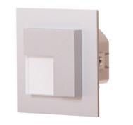 Monteres direkte i veggboks. Lumen: 24. Varmhvit lysfarge: 3100K. HxBxD = 80x80x35 mm.