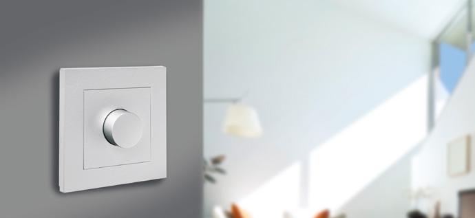 DETEKTOR PLUS ALUMINIUM 1410750 DIMMER PLUS 315 GLE HVIT 1410695 DIMMER PLUS 316 GLED HVIT ELKO Plus Option stål sirkulær ELKO Plus