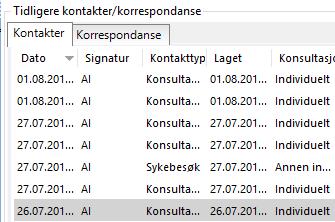 Fra og med denne versjonen blir ikke tomme kontakter uten innhold være synlig i kontaktlisten Tidligere kontakter/korrespondanse.