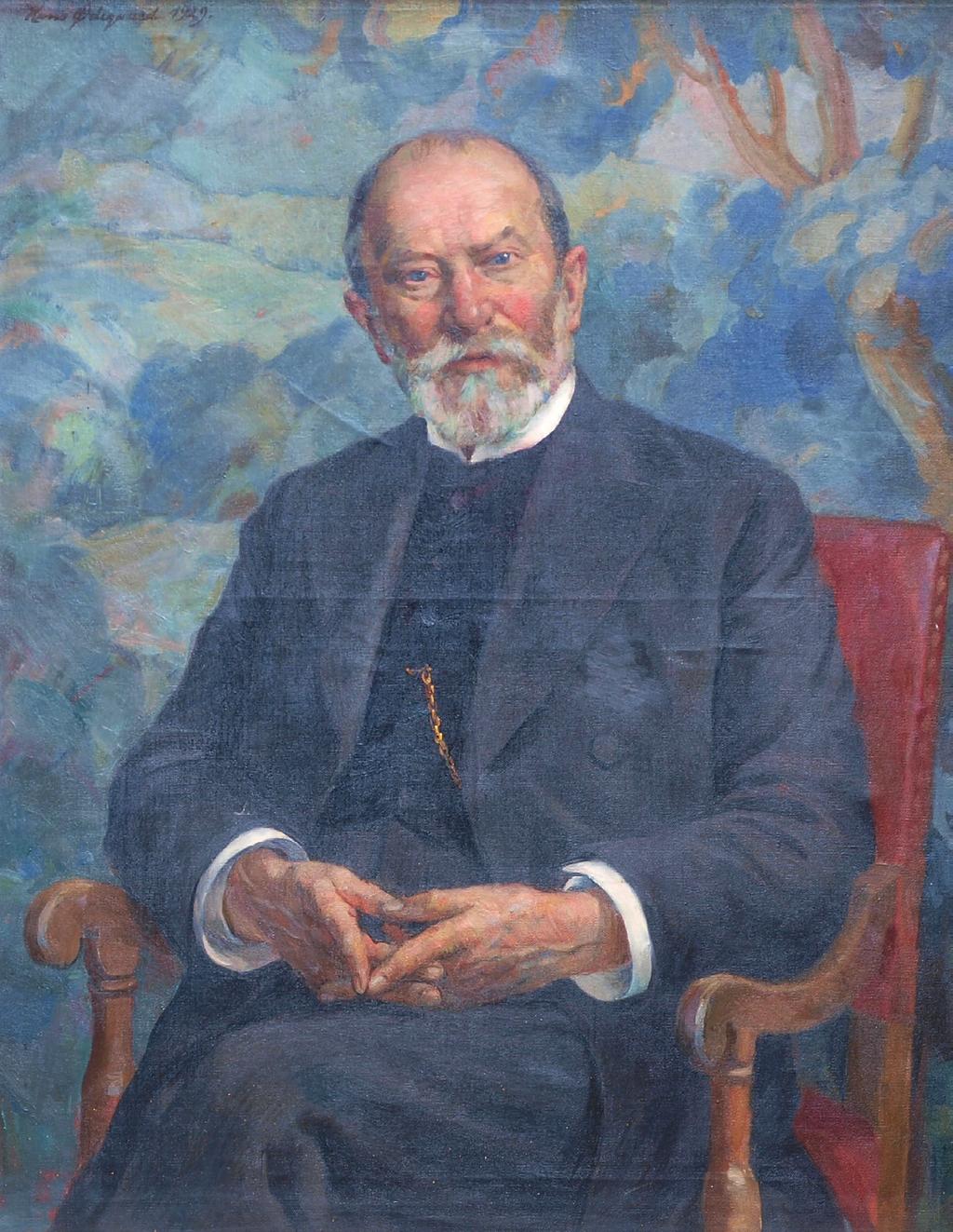 Figur 7. Søren Bloch Laache (1854 1941) malt i 1930 av Hans Ødegaard (1876 1943) og donert Det norske medicinske Selskab.
