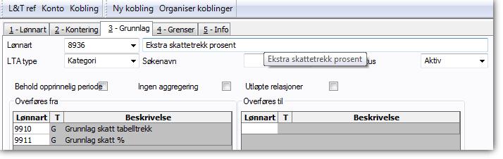 Trinn Handling 6 Koble lønnarten til begrepet Ekstraskatt og