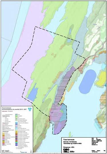 Figur 3: Utsnitt av kommuneplanens arealdel. Andre relevante kommunale føringer Klima- og energiplan for Fusa kommune 2011-2020.