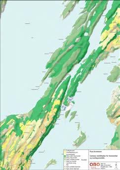 Figur 11: Kart som viser bonitet for området. (Kjelde: Norsk institutt for bioøkonomi) tv. og fiskeplass og låssettingsplass (Kjelde: Fiskeridirektoratet) th. 4.