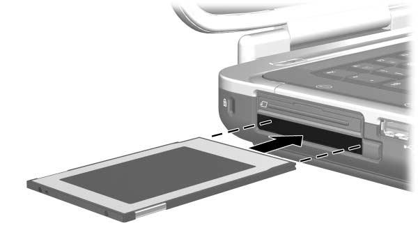 PC-kort og ExpressCard 2. Slik setter du inn et PC-kort a.