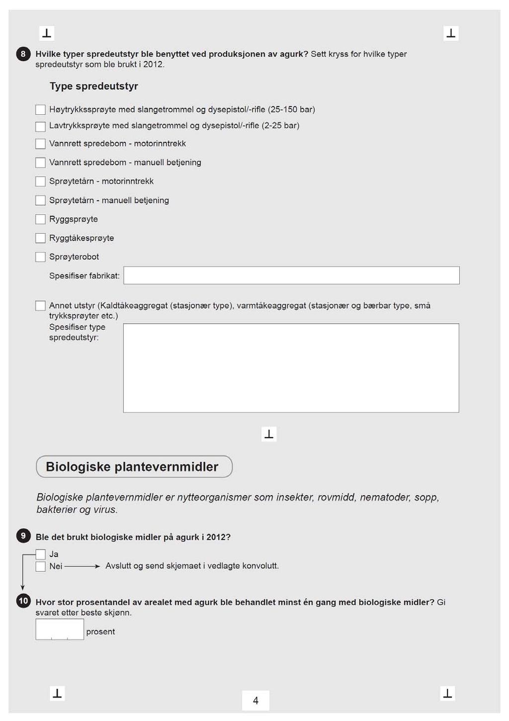 Bruk av plantevernmidler i veksthus i 2012