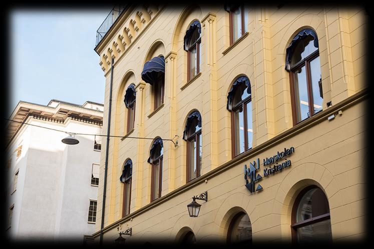 Om Høyskolen Kristiania Høyskolen Kristiania er en praksisnær og forskningsbasert undervisningsinstitusjon med 10.000 studenter og 460 ansatte. Omsetter for 750 millioner.