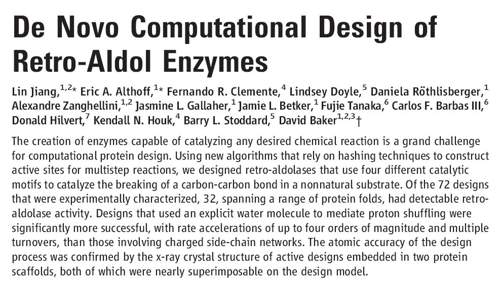Science, 2005 Enzyme engineering Det foregår også betydelig forskning for å designe