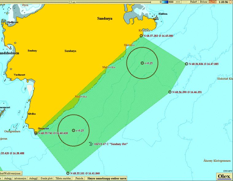 A-67c Sandsøy øst Ny lokalitet. 7,1 Mindre del av opprinnelig forslag, en eksisterende lokalitet i område. Forslag om område som dekker to lokaliteter. Gyteområder 1-1 20-30 km til Rensåvassdraget.