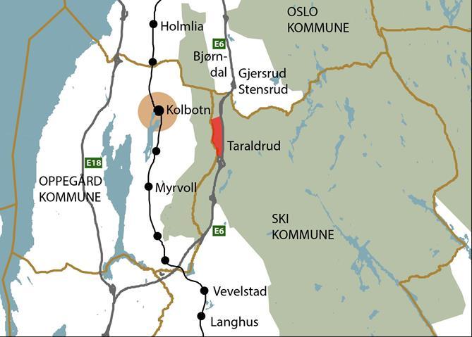 Figur 2-1. Taraldrud i Ski kommune.