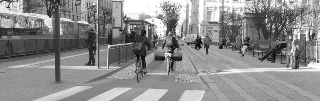 I tillegg var det et mål at sykkelgatene også skulle være med på å bedre gatemiljøet til fordel for fotgjengere.