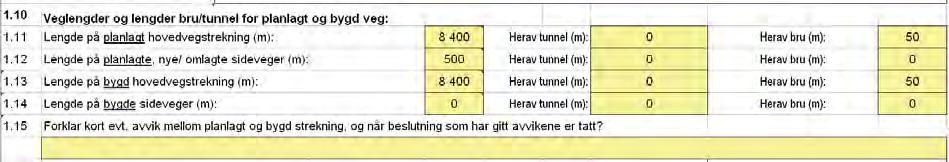 Veglengde kan måles som lengden fra start Hp/km til slutt Hp/km på digitalt kart, f. eks. på www.viskart.no Vær obs på evt.