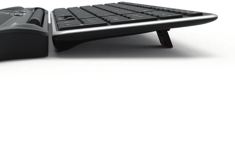 Bruk tastaturheverne for å oppnå ønsket vinkel og høyde på et hvilket som helst tastatur.