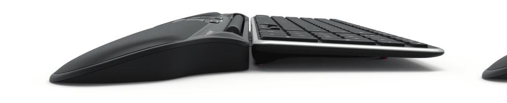 For å oppnå optimal ergonomisk stilling skal forkanten av tastaturet ligge så nær rullestaven