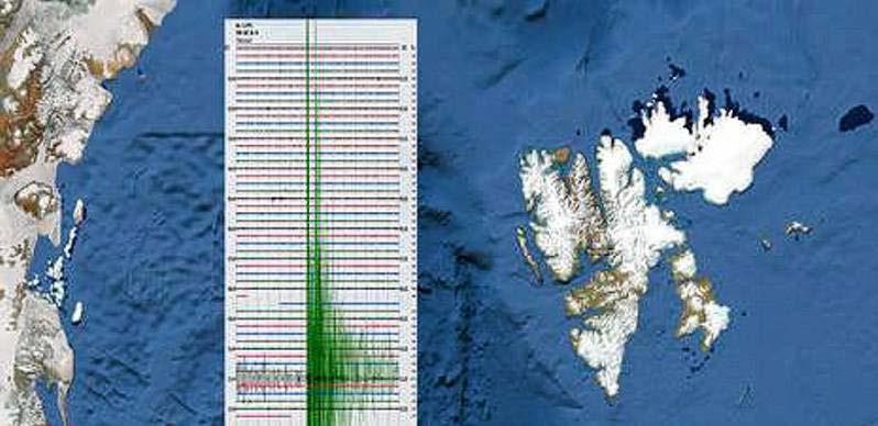 Seismologi: Jordskjelv rystet Svalbard Et jordskjelv med en styrke på 6,5 inntraff utenfor Svalbard