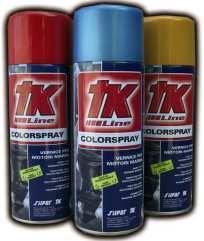 12.35 Colorspray Hurtigtørkende spraymaling fra TK Line. Sprayen består av nitrokombinasjoner og er spesielt utviklet for marinemotorer. Den er svært motstandsdyktig mot riper og forurensing.