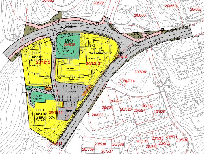 All bilkjøring til planområdet planlegges med avkjørsel fra kommunal vei (o_skv2, Våkleiven), som er anbefalt av Statens vegvesen.