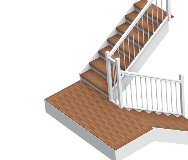 Fornyelse av repos etasjen i trappen Vi har to forskjellige løsninger for fornyelse av repos.