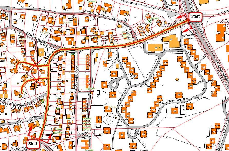 1. Innledning Trondheim kommune, Kommunalteknikk, ønsker tilbud på utarbeidelse av byggeplan og anbudsdokumenter for bygging av fortau langs Bregnevegen. Bregnevegen er et prosjekt i Miljøpakken.