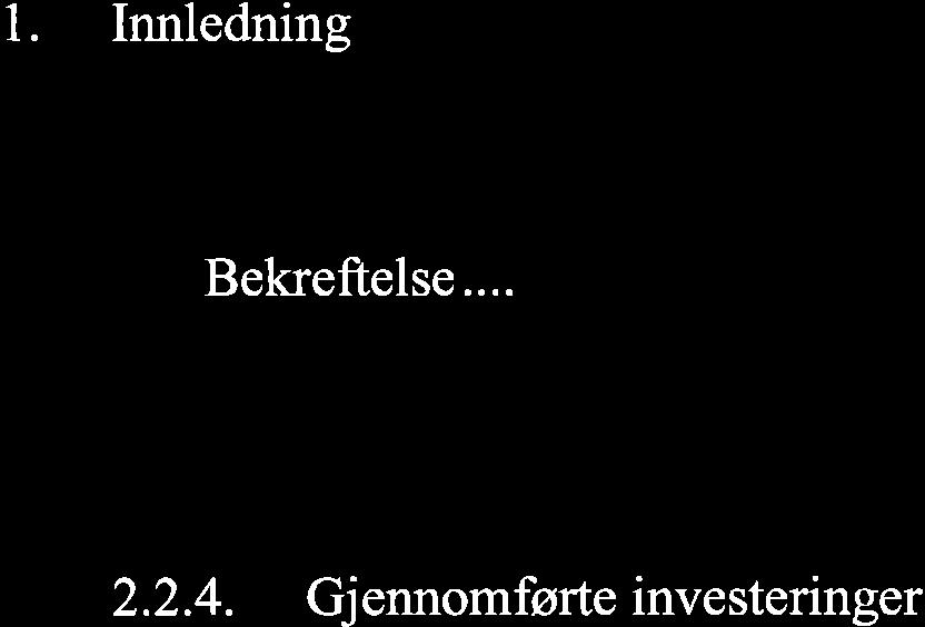 .. 2.2.3. Gjennomføring av budsjettet.. 2.2.4. Gjennomførte investeringer 2.2.5.