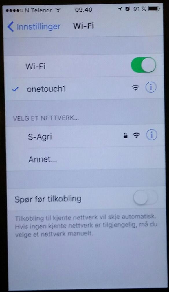 FJERNBETJENING APP-STYRING Først kobler en wifi modulen fra OneTouchen til