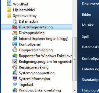 Klikk på startknappen i Windows og velg Alle