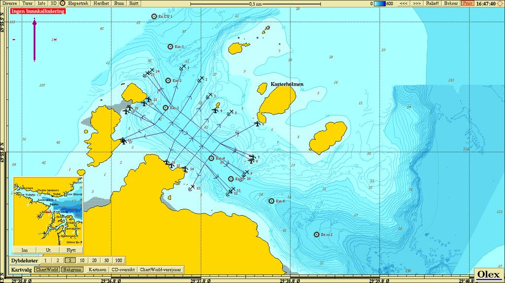 Kombinert C- og ASC-undersøkelse Havbrukstjenesten AS Figur 2.2 Plassering av lokaliteten Kasterholmen med bunntopografi.