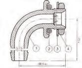 Slange Gjenge 1 NRF 21010806 1/2 3/8 21011006 5/8 3/8 21011016M 5/8 M16x1,5 3415 Slangesokkel inv. gj. flat tetting Vare nr.