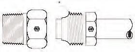 Messing serie 20 For flensing Utvendig rørdiameter 1/8" 3/16" 1/4" 5/16" 3/8" 7/16" 1/2" 5/8" 3/4" 7/8"