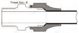 20 20 18 16 16 14 14 JIC 37 Utvendig rørdiameter 1/8" 3/16" 1/4" 5/16" 3/8" 1/2" 5/8" 3/4" 7/8" Gjengedim,