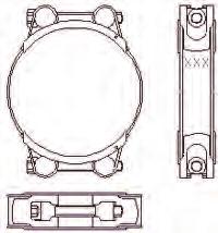 P-RI-316 Slangeklemmer med 2 skruer syrefast Varenummer Ø min Ø max NRF P-RI-316-040 30mm 40mm P-RI-316-045 35mm 45mm P-RI-316-050 40mm 50mm P-RI-316-055 45mm 55mm P-RI-316-060 50mm 60mm P-RI-316-065