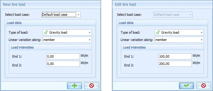 A.1. GUI 11 Figur A.17: 3.1: Ny line load (t.v) - plusstegn i OK-knappen. Endring av line load - hake-symbol i OK-knappen. A.1.9 Nytt symbol for settings button Endring Det er lagt til et nytt symbol for settings button (som brukes i quick access toolbar og application menu).