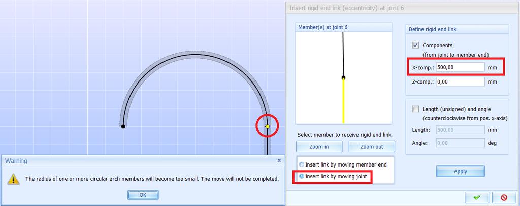 1 Validering av arch member-geometri.