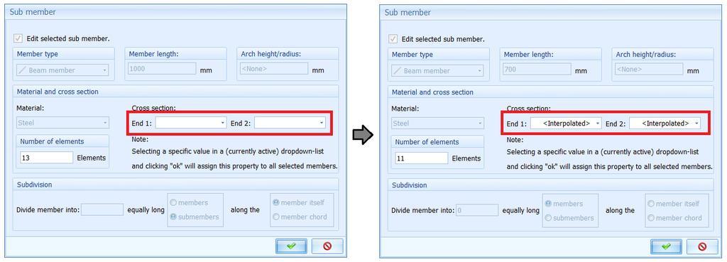 66 TILLEGG A. RELEASE NOTES - VERSJONSMERKNADER Dette er endret til å vises på samme måte som med flere ulike tverrsnitt, men istedenfor å vise "<multiple>står det "<interpolated>". Figur A.