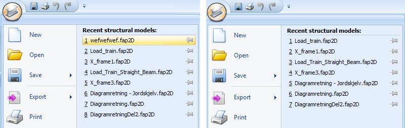 Dersom alle filene i listen er slettede modeller vil man ikke få utnyttet Recent structural models lenger, så det var essensielt å rette feilen.