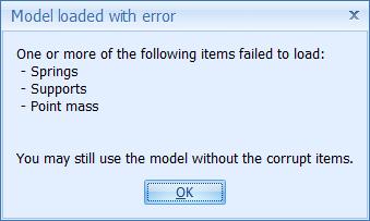 A.12. FILBEHANDLING 131 Figur A.185: Dialogboks som viser at modellen som ble lastet mangler enkelte structural items. A.12.3 Fjerne velkomstskjerm fra eksisterende modeller Feil Når man åpner fap2d fra en assosiert fil (en fil med fil-etternavnet.