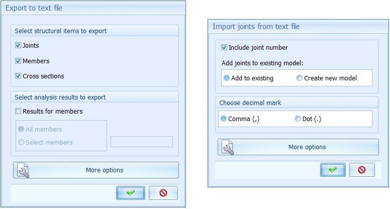 3.8. EKSPORT OG IMPORT 51 3.8 Eksport og import Eksport og import er nye verktøy i versjon 3.1. Verktøyene behandler tekstfiler i ASCIIformat 11 for å tabulere verdier som kan åpnes i andre programmer.