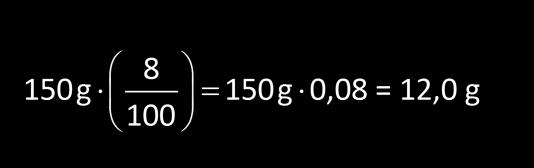 150 g: For å finne hvor mange prosent tallet m utgjør av tallet k kan
