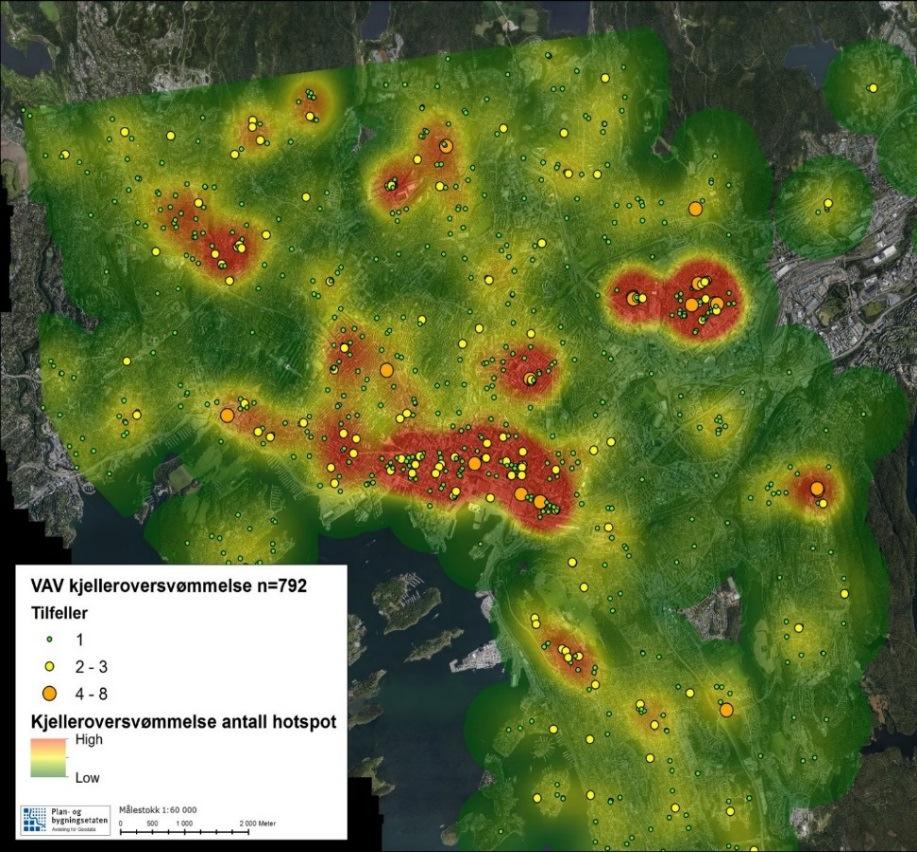 Skadedata gir informasjon på gnr/bnr nivå, og gir