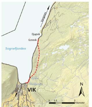 Rv. 13 Vik - Vangsnes Kostnad: 600 mill. kr Vegen har i dag ein høg skredfaktor, og stengingar skaper komplikasjoner for trafikantane. Strekninga er viktig for næringsliv og dagpendlarar.