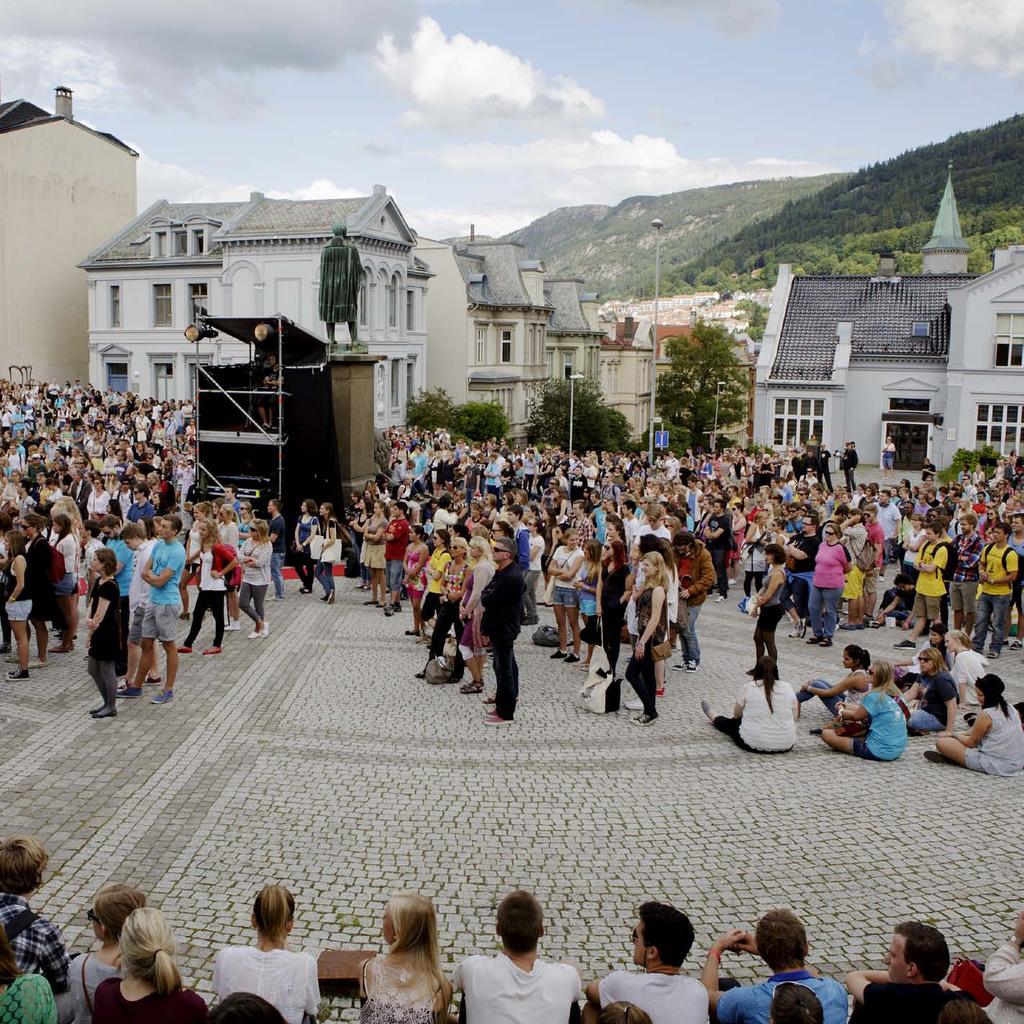 Høyt aktivitetsnivå En opptelling viser at det har vært holdt 71 konferanser, 470 seminarer, 161 gjesteforelesninger, 117 konserter og 10 utstillinger ved UiB i 2012.